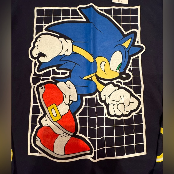 Sonic the Hedgehog Youth Size XL Navy Long Sleeve Shirt New With Tags - Picture 7 of 11